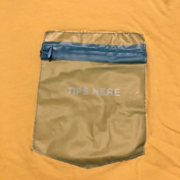 Zara Size Small Tip Here Pocket Shirt Yellow Cler Pocket Tshirt - Picture 2 of 16